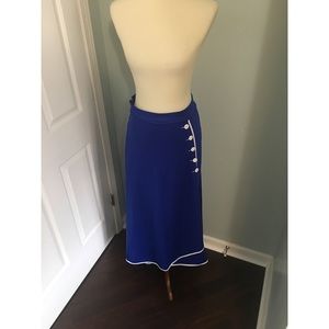Women’s Royal Blue High Waisted A line Skirt